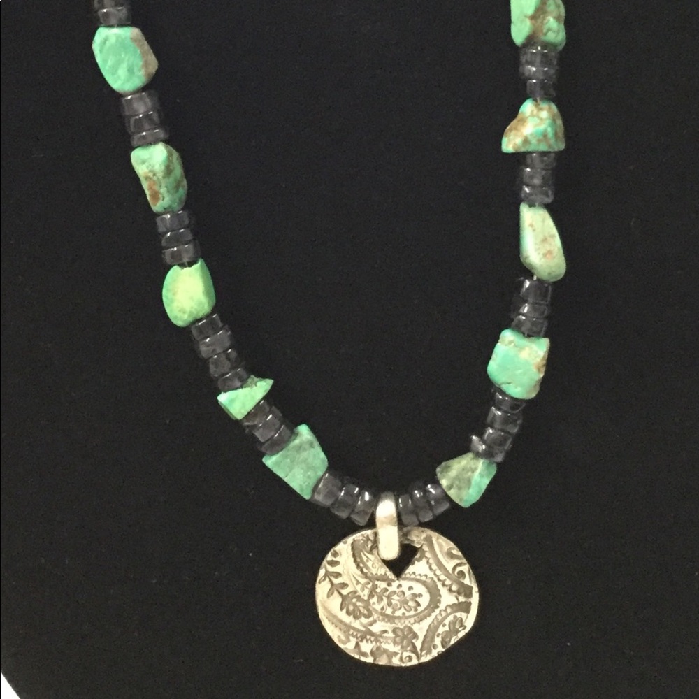 Turquoise and Iolite necklace